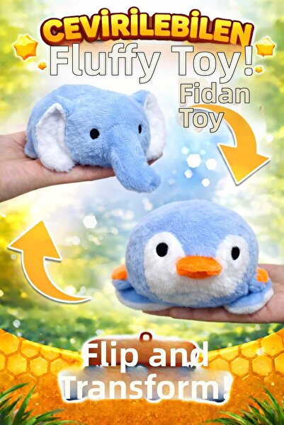 Fidan oyuncak 17 cm Double-Sided Transformable Soft Textured Cute Plush Toy