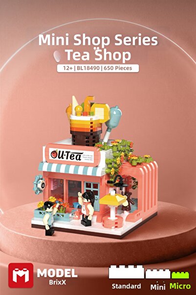 ModelBrixx Balody Mini Shop Series Tea Shop Building Block Set 650 Pieces