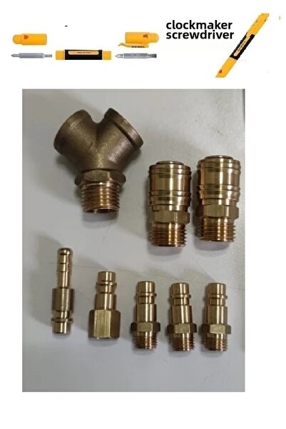 HAKTOR مجموعة أدوات ضاغط الهواء للمضخات، تتضمن 2 قطعة من جسم الشوكة ورؤوسها 1...
