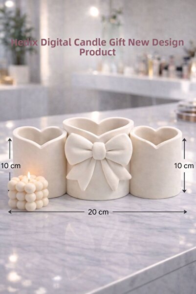 HEDİX DİGİTAL حامل أقلام/فرشاة مزخرف ثلاثي القطع من HEDIX