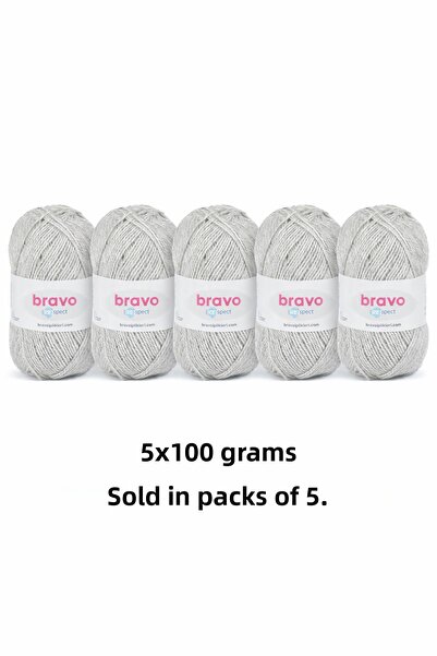 Bravo Respect 91 Light Gray 100Gr 230Mt Knitting Yarn