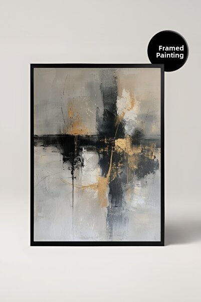 House Gorgeous Framed Abstract Decorative Painting, Living Room Wall Decor, T...