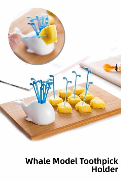 ARVALE Whale Figured Toothpick Holder - Presentation Toothpick Cocktail Reusa...