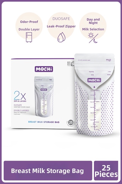 Mochi كيس تخزين حليب الثدي 25 قطعة
