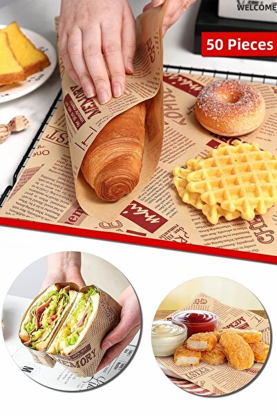 ARVALE 50 Pieces of Vintage Patterned Paper - Waterproof and Oily Sandwich Paper