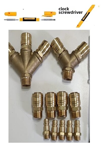 HAKTOR مجموعة أدوات الضاغط لضواغط الهواء، تتضمن 2 قطعة و3 قطع وسدادات ورؤوس و...