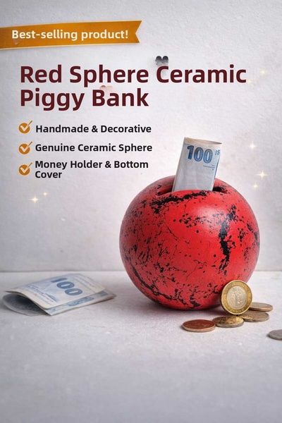 Mask Χειροποίητο κεραμικό σφαιρικό κουμπαρά που μπορεί να σπάσει και να επανα...