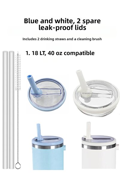 Stanley Compatible straw thermos leakproof replacement lid 2 colors 1.18 lt t...