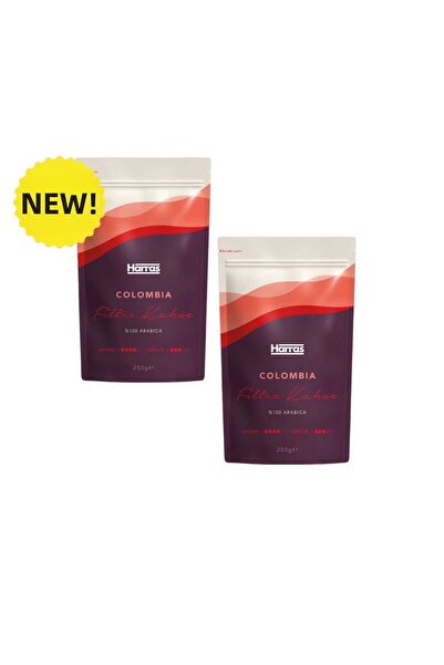 Harras Colombia Filter Coffee 250 g X 2 Pcs - 100% Arabica Medium Roast Mediu...
