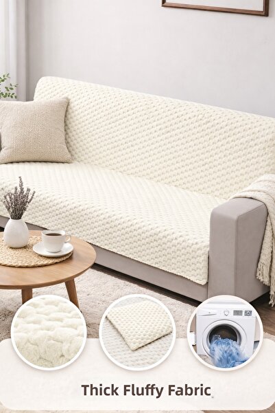 PEREN HOME غطاء كرسي مزخرف حديث ذو ملمس بارز غطاء أريكة 175x215 سم مانع للانز...