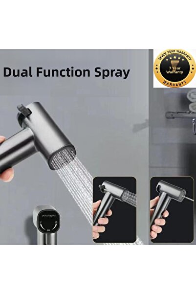 OEM Bathroom Bidet Pressure Sprayer Dual Function Sprinkler Head Anthracite I...