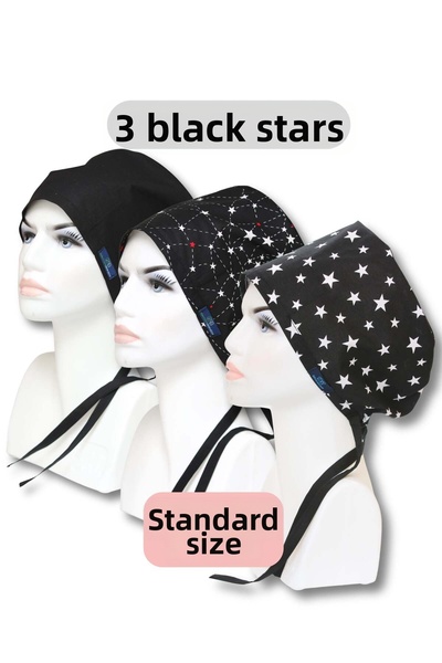 doktorbonem Standard Size 3-Piece Black Star Black Single Color Black Set Sta...