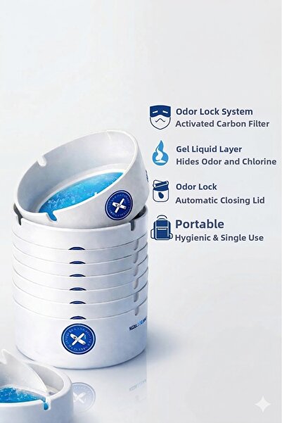 homvira 🧴   طفاية سجائر جل عملية محمولة بدون رائحة (25 قطعة) - للمكتب والمنز...