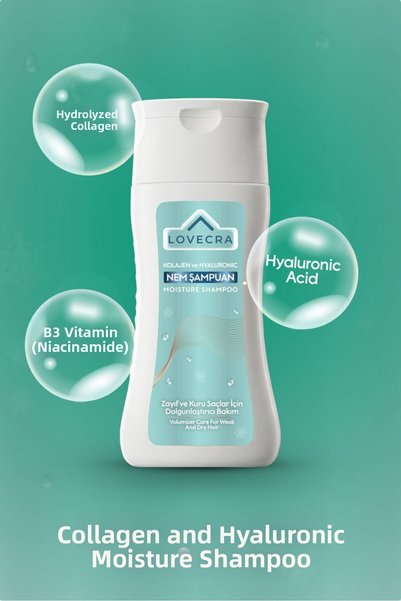 LOVECRA Collagen and Hyaluronic Moisture Shampoo Plumping Care and Moisture for Weak Dry Hair 250 ml