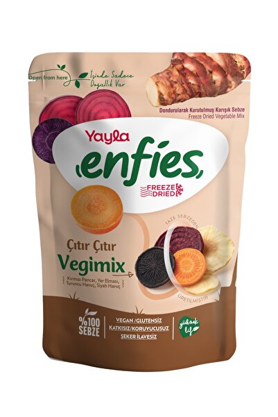 Yayla Enfies Freeze Dried Freeze Dried Crispy Vegetables-Vegimix 20 Gr