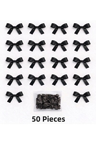 Mavi Masal Black Wedding Candy, Decorative Ribbon, Ready-Made Bow Satin Ribbo...