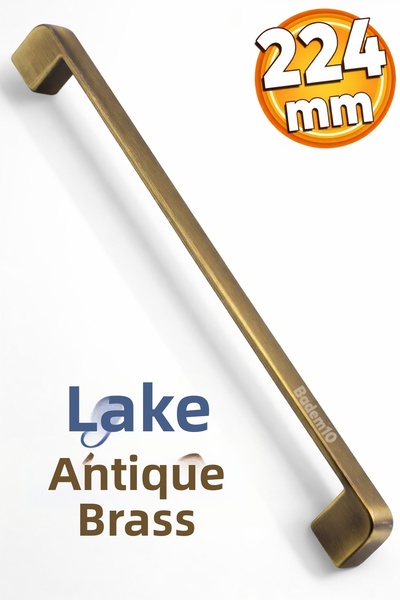 Badem10 224 mm Yellow Oval Metal Antique - Λαβές συρταριών και ντουλαπιών κου...