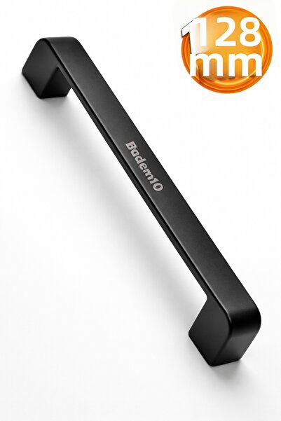 Badem10 Aksaray Gölcük Μαύρο Μεταλλικό Συρτάρι - 128 mm Λαβές Οβάλ Έπιπλα Ντο...