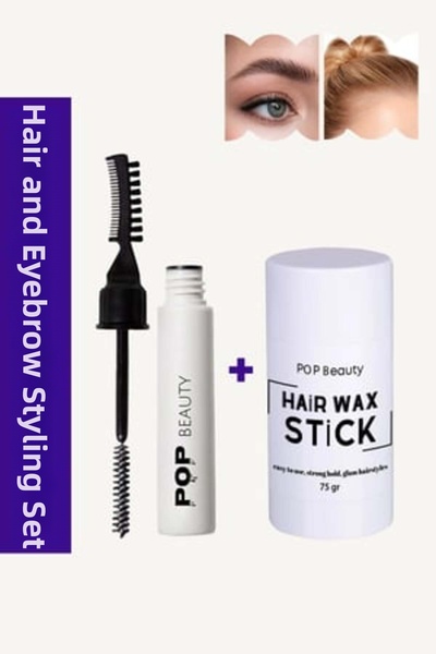POP Beauty عصا شمع لتصفيف وتثبيت الحواجب - تصفيف الشعر