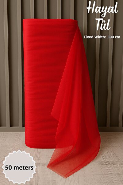 Mortex Red Dream Tulle Length 50 Mt En Sabit 3 Mt Engagement, Henna Wedding B...