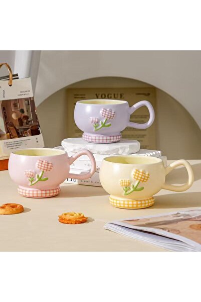 Skygo Ieg ™   Tulip Motif Ceramic Cup Nvdn-Rsirg3465