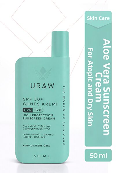 Uraw Aloe Vera Sun Cream Spf 50 Hydrating Protective for Atopic Skin