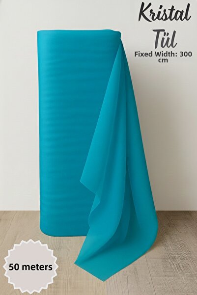 Mortex Turquoise Crystal Tulle Length 50 Mt En Sabit 3 Mt Engagement, Henna W...