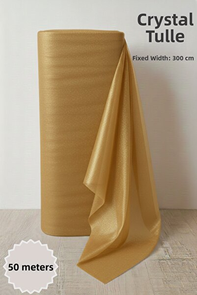 Mortex تول كريستال ذهبي بطول 50 متر، الأكثر ثباتًا 3 متر، لتزيين حفلات الخطوب...