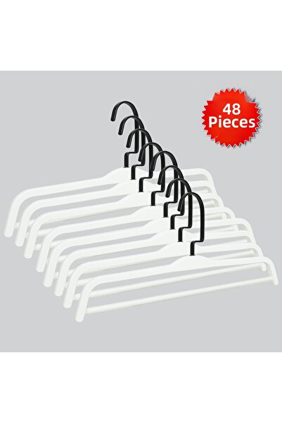 NYN Wooden Barli Black Hook Pants Hangers 48 Pieces