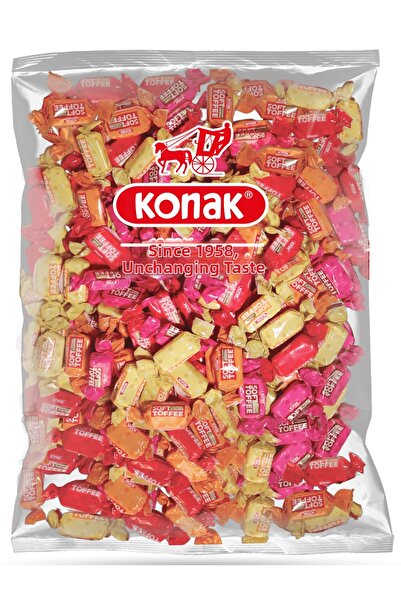 KONAK Soft Toffee Fruity Soft Candy (Mixed) 1000 Gr