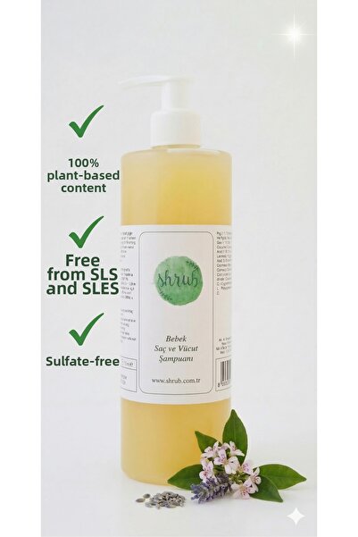 SHRUB Baby Hair and Body Shampoo-400 Ml. (100% Herbal Content)