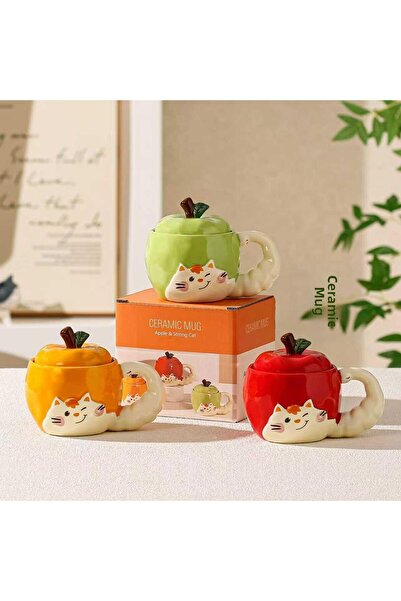 Epilons كوب سيراميك بتصميم قطة مهوسة ZENVIA-TG4356