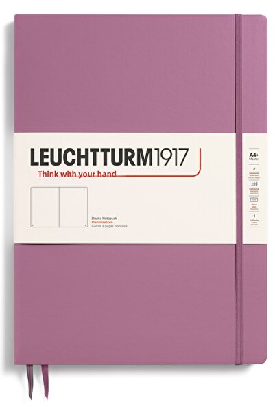 Leuchtturm1917 Master Slim (A4+), Blocnotes cu 123 de pagini, Simplu, Roz pră...
