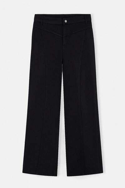 Trendyol Curve Non-Fading Black High Waist Straight Fit Stretch Fabric Denim ...