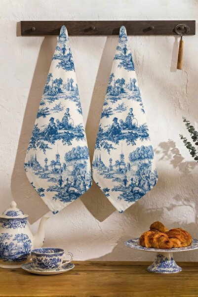 TRENDYOLMİLLA HOME مجموعة من 2 مناشف مطبخ ذات طابع كلاسيكي TPHSS26MH00005