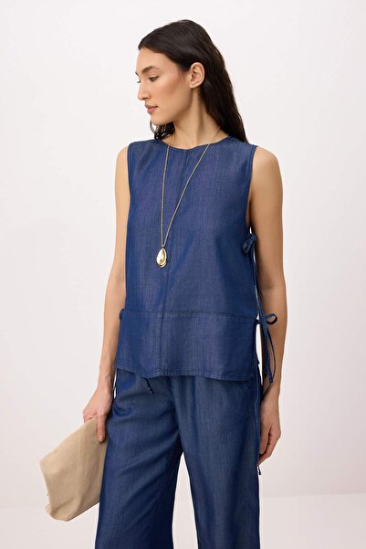 Συλλογή Trendyol Mavi More Sustainable 100% Τένσελ Τζιν Μπλούζα TWOSS26BZ00515