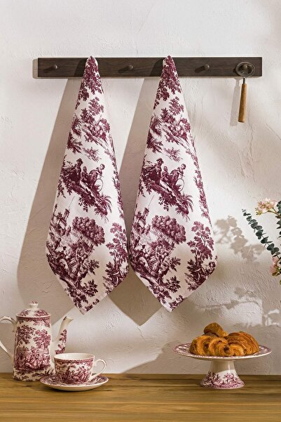 TRENDYOLMİLLA HOME 2er-Pack Küchentücher im Vintage-Stil TPHSS26MH00005