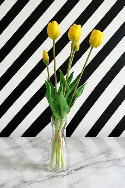 TRENDYOLMİLLA HOME Wet Textured Tulip Artificial Flower Tphss26Yck00003
