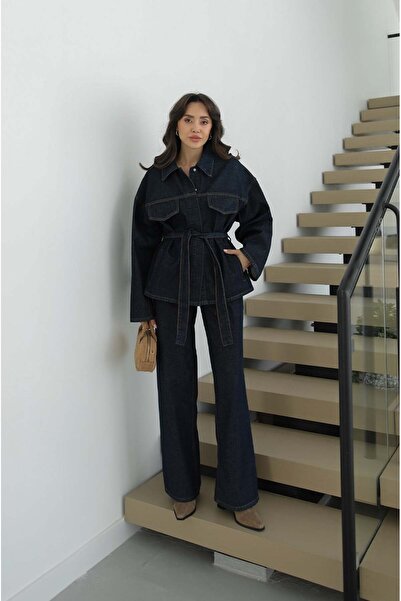 Havoş Set de blugi bleumarin închis