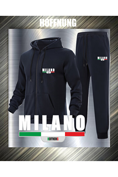 HOFFNUNG FULL HOODIE MILANO ITALIA casual κουκούλα και τζόγκερ