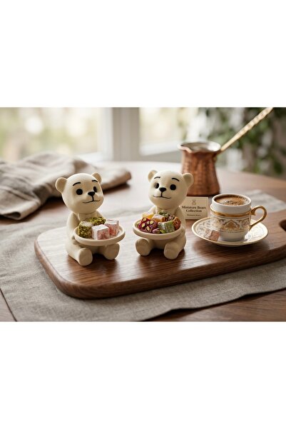 hediyesepetinde ⭐ Ayıcık Lokumluk İkili Set – Kahve Yanı Lokum Çikolata Sunum...