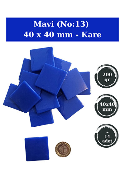 Zen Mozaik Sanatsal Mozaik Çalışmalarınız için 40x40 mm Kare - Cam Mozaik Taş...
