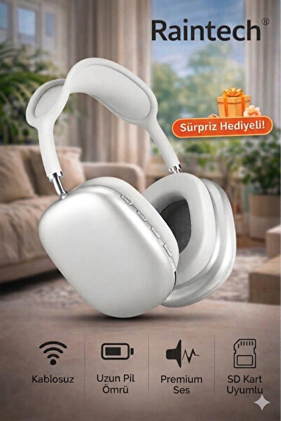 RAINTECH P9 5.0 iOS-Android Uyumlu Kafa Üstü Mikrofonlu Kablosuz Kulak Üstü B...