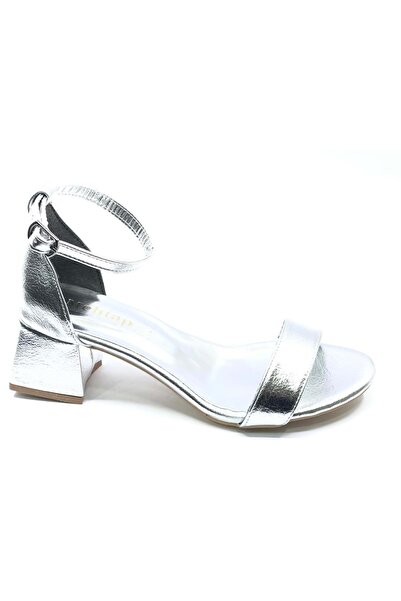 KOCAMANLAR Mehtap wrinkled Faux Leather short heel single strap women's Heele...