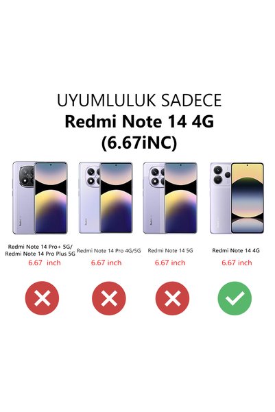 ucuc حافظة Xiaomi Redmi Note 14 متوافقة مع الحافة السيليكونية الصلبة والمضادة للسقوط بأنماط قلب