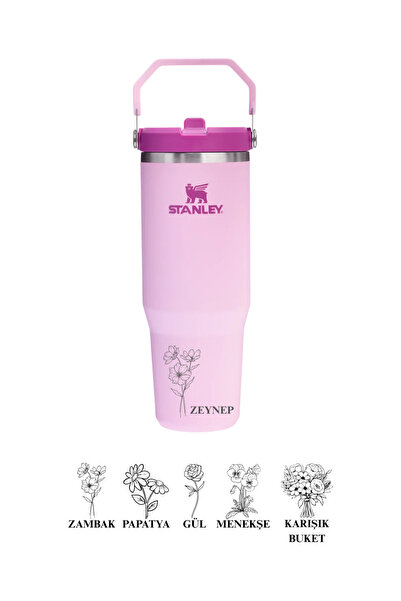 Stanley Kişisel The Iceflow Flip Straw Pipetli Termos Bardak 0,89 Lt Özel İsi...