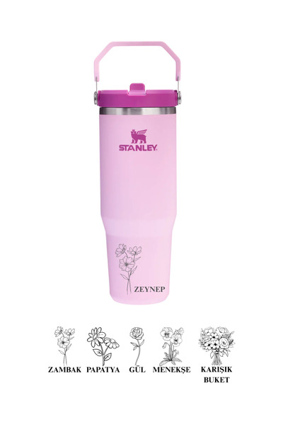 Stanley Kişiselleştirilmiş The IceFlow™ Flip Straw Tumbler 30 oz Pipetli Term...
