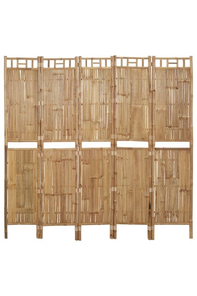 Concept Paravan de cameră cu 5 panouri, 200 x 180 cm, negru