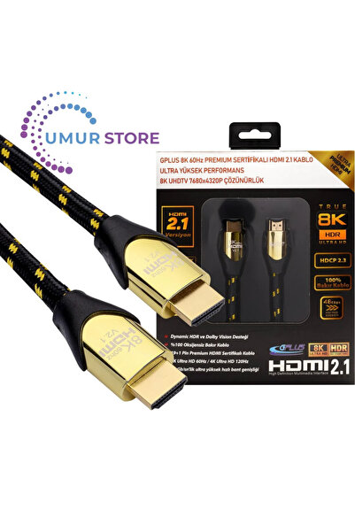 Herz 8K60 2 Metre HDMI 48 Gbps 8k Ultra Hd Sertifikalı 8k 60Hz 4320P 4K 120Hz...