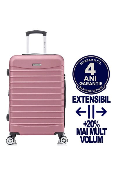 Quasar & Co. Troler Mare Extensibil, troller Line, 77x49x31-36cm, bagaj de ca...